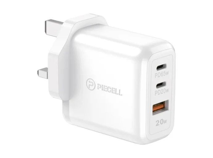 فيش جداري 65W منفذين PD و منفذ USB شركة بايسل الامريكية